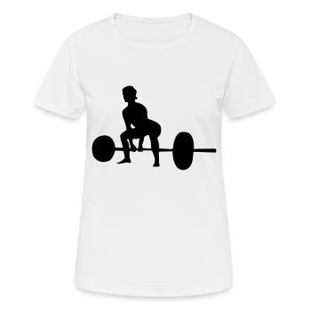 frau gewichte - Frauen T-Shirt atmungsaktiv - Weiß - Vorne - AI Model Female 172 dark (172cm)