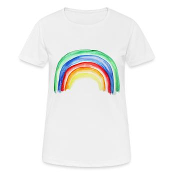 rainbow rainbow - Women's Breathable T-Shirt - white - Front - AI Model Female 172 dark (172cm)