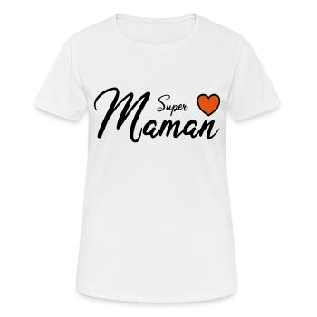 mom - Women's Breathable T-Shirt - white - Front - AI Model Female 172 dark (172cm)