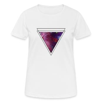 Triangle de l'univers futur - T-shirt respirant Femme - blanc - Devant - AI Model Female 172 dark (172cm)