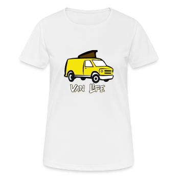 Van life / Nomadlife VANLIFER NOMADS - T-shirt respirant Femme - blanc - Devant - AI Model Female 172 dark (172cm)