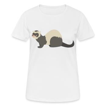Frettchen - Frauen T-Shirt atmungsaktiv - Weiß - Vorne - AI Model Female 172 dark (172cm)