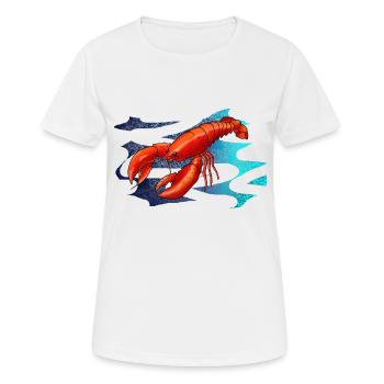 Homard, homard, mer - T-shirt respirant Femme - blanc - Devant - AI Model Female 172 dark (172cm)