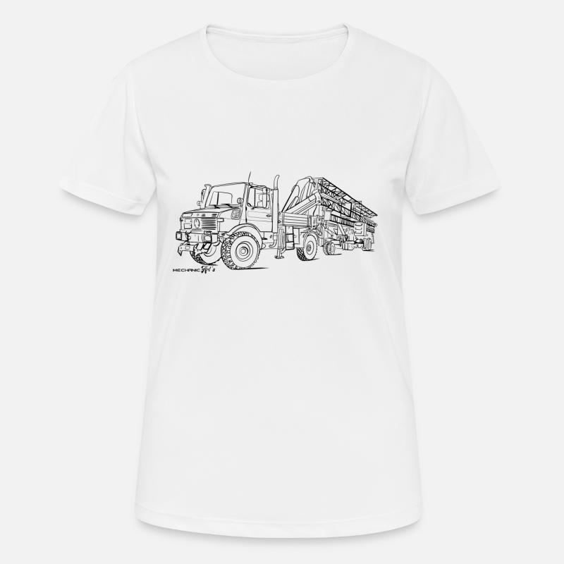Unimog with a folding crane - Women's Breathable T-Shirt - white