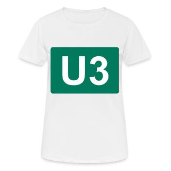 Berlin U-Bahn U3 - Frauen T-Shirt atmungsaktiv - Weiß - Vorne - AI Model Female 172 dark (172cm)