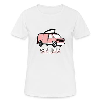 VAN LIFE VANLIFER NOMADS - T-shirt respirant Femme - blanc - Devant - AI Model Female 172 dark (172cm)