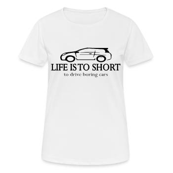 Voiture voiture - T-shirt respirant Femme - blanc - Devant - AI Model Female 172 dark (172cm)