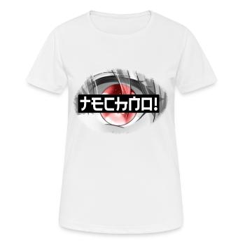 Techno eye raver anime - T-shirt respirant Femme - blanc - Devant - AI Model Female 172 dark (172cm)