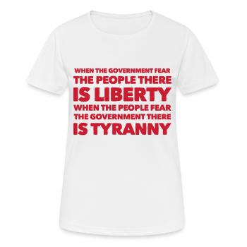 Fear the people - Women's Breathable T-Shirt - white - Front - AI Model Female 172 dark (172cm)