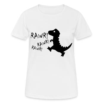 Dinosaur Dino - Women's Breathable T-Shirt - white - Front - AI Model Female 172 dark (172cm)