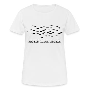 Angeln, Digga. Angeln. - Frauen T-Shirt atmungsaktiv - Weiß - Vorne - AI Model Female 172 dark (172cm)