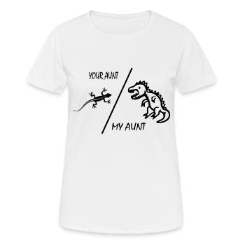 Dinosaure Dino Dinosaur - T-shirt respirant Femme - blanc - Devant - AI Model Female 172 dark (172cm)