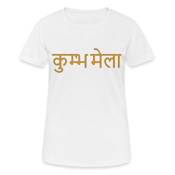 Inde Festival Kumbah Mela Sanskrit 2 - T-shirt respirant Femme - blanc - Devant - AI Model Female 172 dark (172cm)