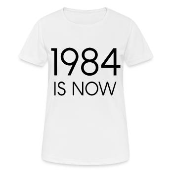 1984 ist jetzt - Frauen T-Shirt atmungsaktiv - Weiß - Vorne - AI Model Female 172 dark (172cm)