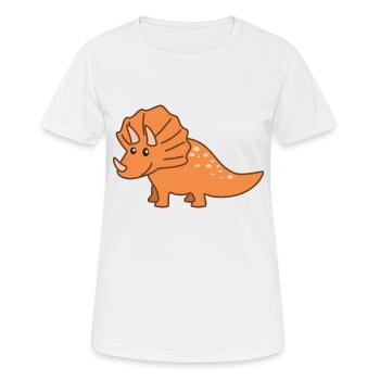 Tricératops - T-shirt respirant Femme - blanc - Devant - AI Model Female 172 dark (172cm)
