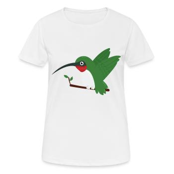 Kolibri - Frauen T-Shirt atmungsaktiv - Weiß - Vorne - AI Model Female 172 dark (172cm)