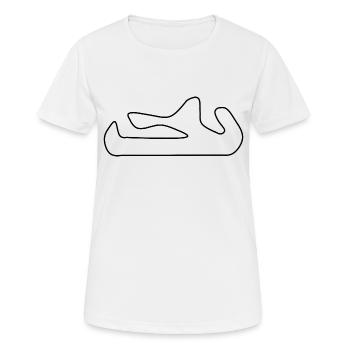 Portugal Rennstrecke - Frauen T-Shirt atmungsaktiv - Weiß - Vorne - AI Model Female 172 dark (172cm)