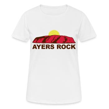 Ayers Rock / Sacred Urulu / Australien / 3c - Frauen T-Shirt atmungsaktiv - Weiß - Vorne - AI Model Female 172 dark (172cm)