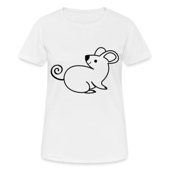 Mouse - Women's Breathable T-Shirt - white - Front - AI Model Female 172 dark (172cm)