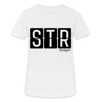 Stuttgart - T-shirt respirant Femme - blanc - Devant - AI Model Female 172 dark (172cm)