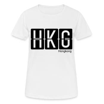 Hongkong - Frauen T-Shirt atmungsaktiv - Weiß - Vorne - AI Model Female 172 dark (172cm)