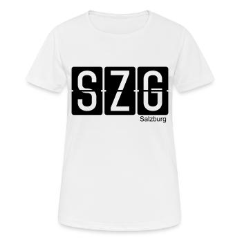Salzbourg - T-shirt respirant Femme - blanc - Devant - AI Model Female 172 dark (172cm)