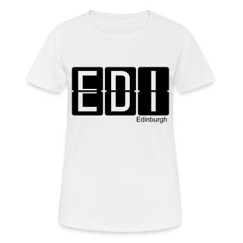 Edinburgh - Frauen T-Shirt atmungsaktiv - Weiß - Vorne - AI Model Female 172 dark (172cm)