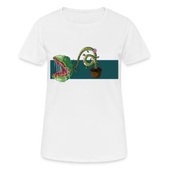 plante carnivore - T-shirt respirant Femme - blanc - Devant - AI Model Female 172 dark (172cm)