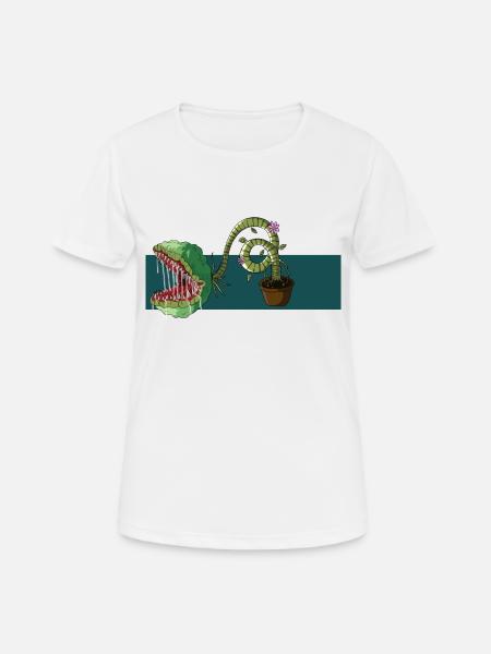 carnivorous plant - Women's Breathable T-Shirt - white