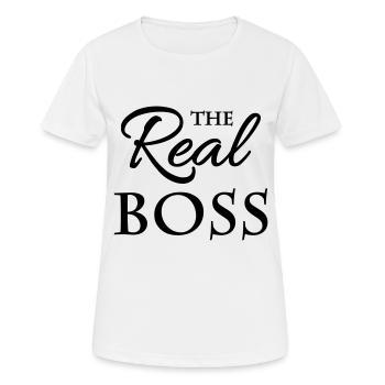 Le vrai patron - T-shirt respirant Femme - blanc - Devant - AI Model Female 172 dark (172cm)