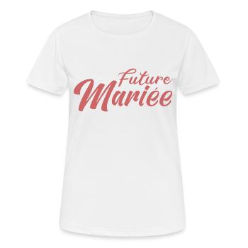 future mariée evjf enterrement vie de jeune fille - T-shirt respirant Femme - blanc - Devant - AI Model Female 172 dark (172cm)