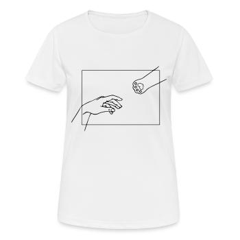 Cat Mom Heart La création d’Adam Funny - T-shirt respirant Femme - blanc - Devant - AI Model Female 172 dark (172cm)
