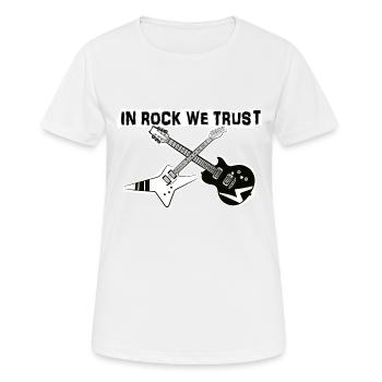 in rock we trust - Women's Breathable T-Shirt - white - Front - AI Model Female 172 dark (172cm)