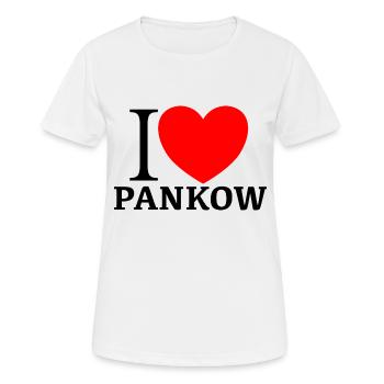 I LOVE PANKOW - Frauen T-Shirt atmungsaktiv - Weiß - Vorne - AI Model Female 172 dark (172cm)