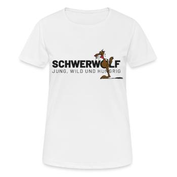 Schwerwolf - Frauen T-Shirt atmungsaktiv - Weiß - Vorne - AI Model Female 172 dark (172cm)