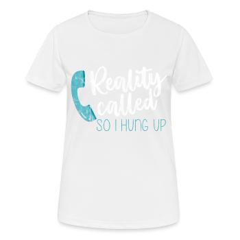 La réalité appelée so i hung up 2 - T-shirt respirant Femme - blanc - Devant - AI Model Female 172 dark (172cm)