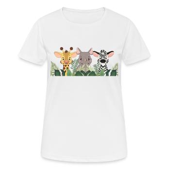 Faune - T-shirt respirant Femme - blanc - Devant - AI Model Female 172 dark (172cm)