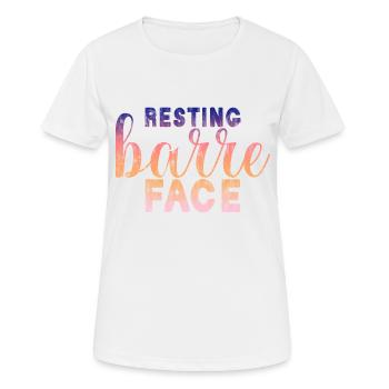 Resting Barre Face 3 - Frauen T-Shirt atmungsaktiv - Weiß - Vorne - AI Model Female 172 dark (172cm)