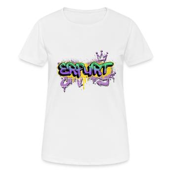 Erfurt Deutschland Stadt Graffiti Spray Sprayer - Frauen T-Shirt atmungsaktiv - Weiß - Vorne - AI Model Female 172 dark (172cm)