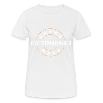 Eventmanager - Frauen T-Shirt atmungsaktiv - Weiß - Vorne - AI Model Female 172 dark (172cm)