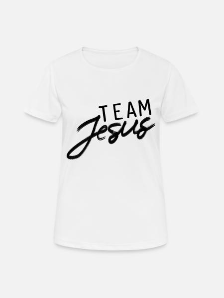 Jesus Christus Team Jesus - Frauen T-Shirt atmungsaktiv - Weiß