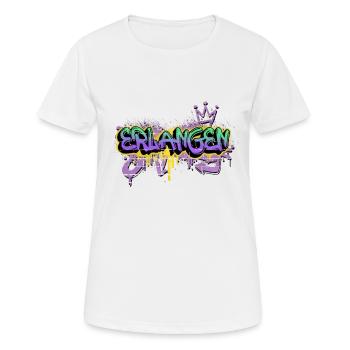 Erlangen Deutschland Stadt Graffiti Spray Sprayer - Frauen T-Shirt atmungsaktiv - Weiß - Vorne - AI Model Female 172 dark (172cm)