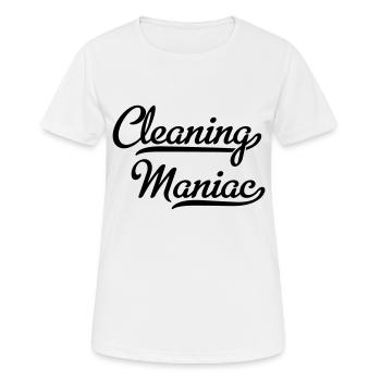 Diable de nettoyage - T-shirt respirant Femme - blanc - Devant - AI Model Female 172 dark (172cm)