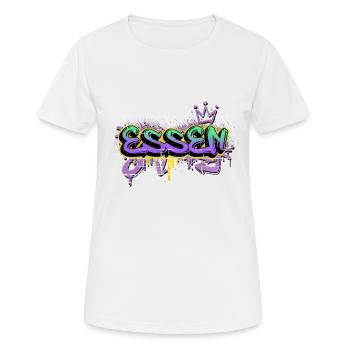 Essen Deutschland Stadt Graffiti Spray Sprayer - Frauen T-Shirt atmungsaktiv - Weiß - Vorne - AI Model Female 172 dark (172cm)