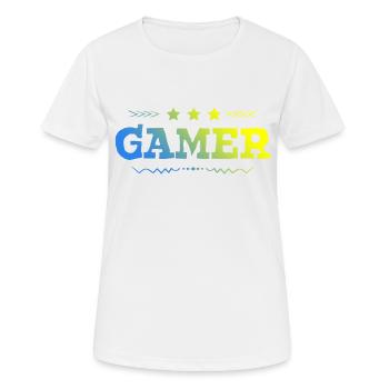 Gamer Beruf - Frauen T-Shirt atmungsaktiv - Weiß - Vorne - AI Model Female 172 dark (172cm)