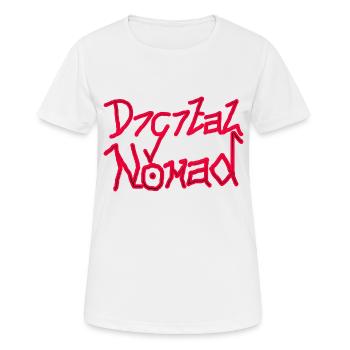 Digital Noobmad Design - Red - Women's Breathable T-Shirt - white - Front - AI Model Female 172 dark (172cm)
