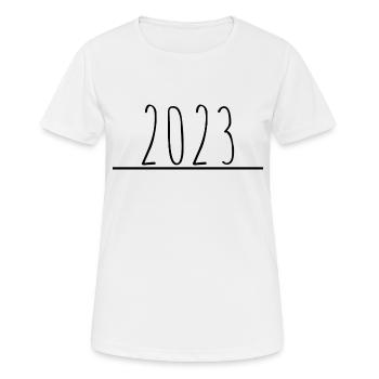 2023 - Women's Breathable T-Shirt - white - Front - AI Model Female 172 dark (172cm)