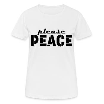 T-shirt s’il vous plaît paix - T-shirt respirant Femme - blanc - Devant - AI Model Female 172 dark (172cm)
