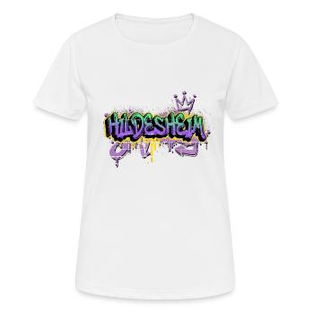 Hildesheim Deutschland Graffiti Spray Sprayer - Frauen T-Shirt atmungsaktiv - Weiß - Vorne - AI Model Female 172 dark (172cm)