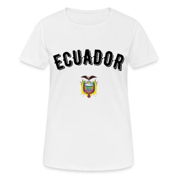 Ecuador - Frauen T-Shirt atmungsaktiv - Weiß - Vorne - AI Model Female 172 dark (172cm)